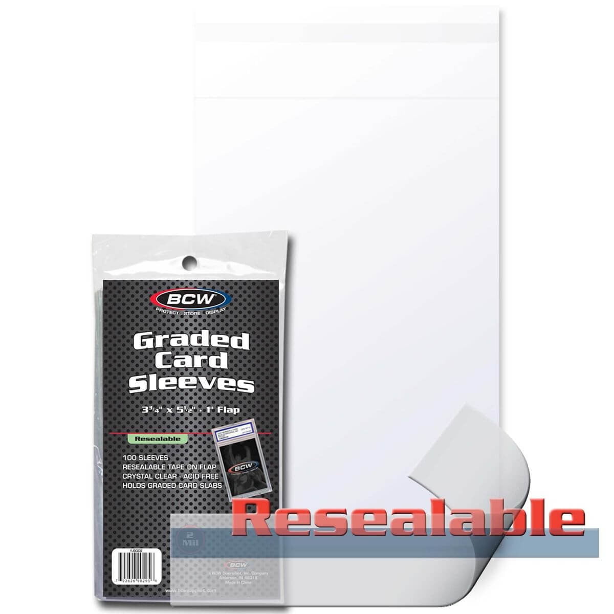 BCW Resealable Graded Card Sleeves - Trademark Sports Cards & Memorabilia