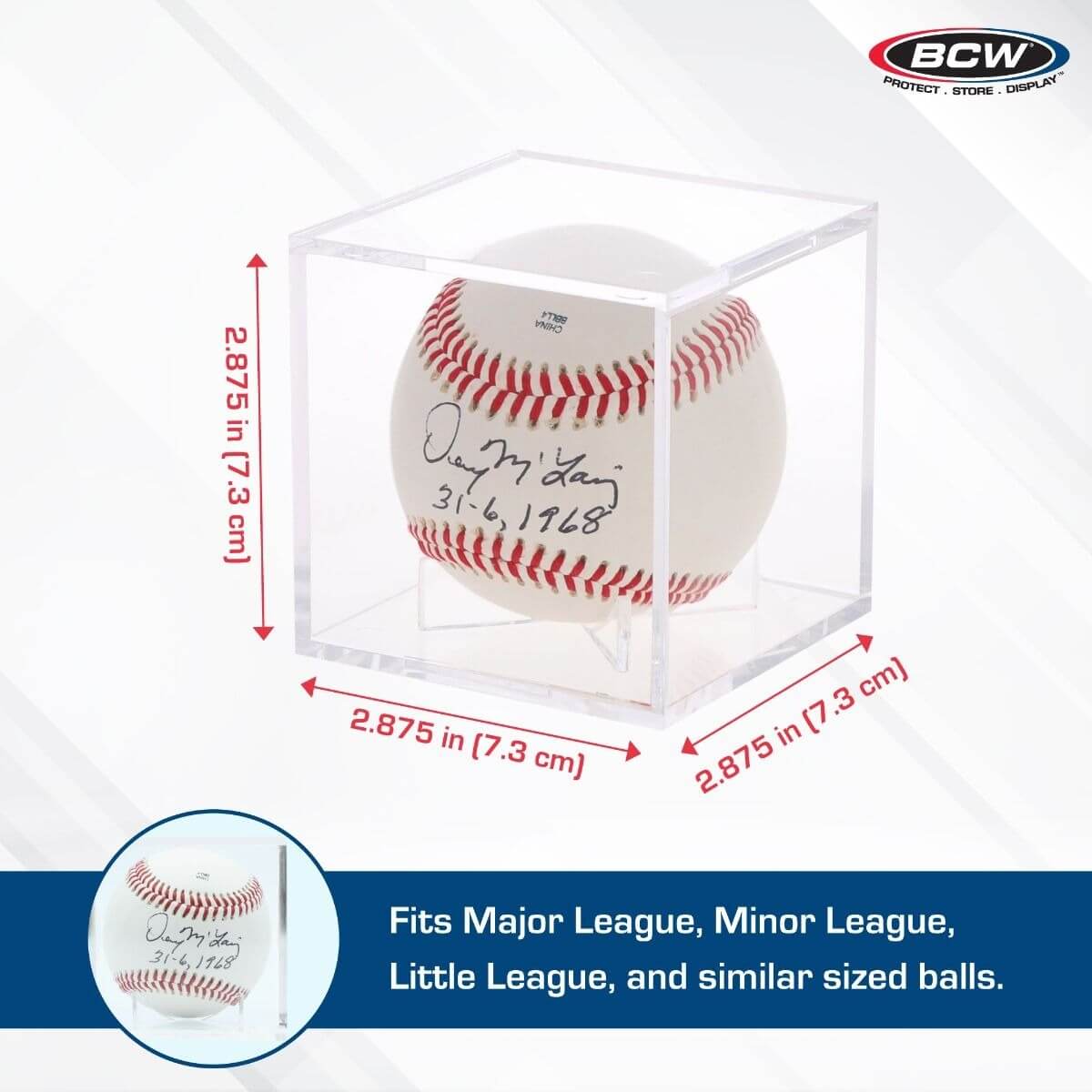 BCW Baseball Showcase with Built-In Stand - UV