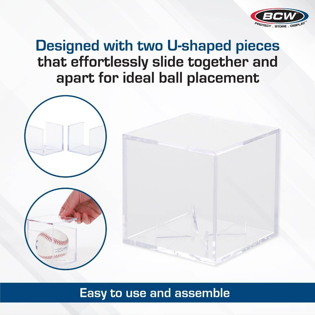 BCW Baseball Showcase with Built-In Stand - UV