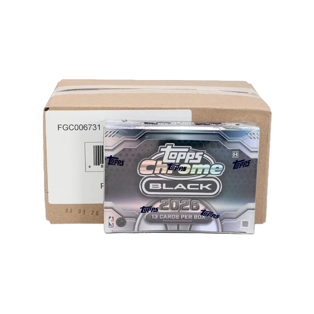 2025/26 Topps Chrome Black Basketball Hobby 8-Box Case