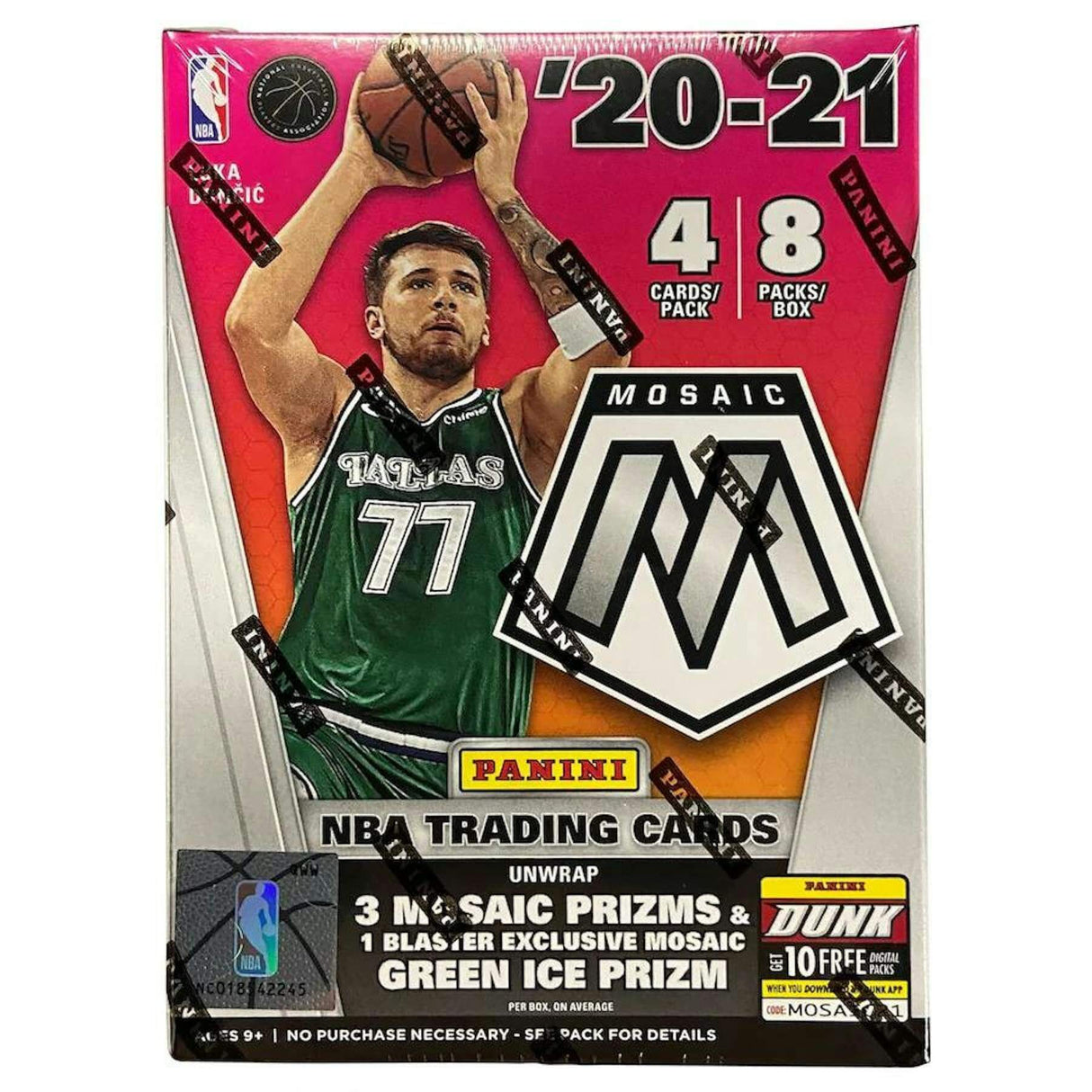 2020/21 Panini Mosaic Basketball 8-Pack Blaster Box (Green Ice Prizms!)