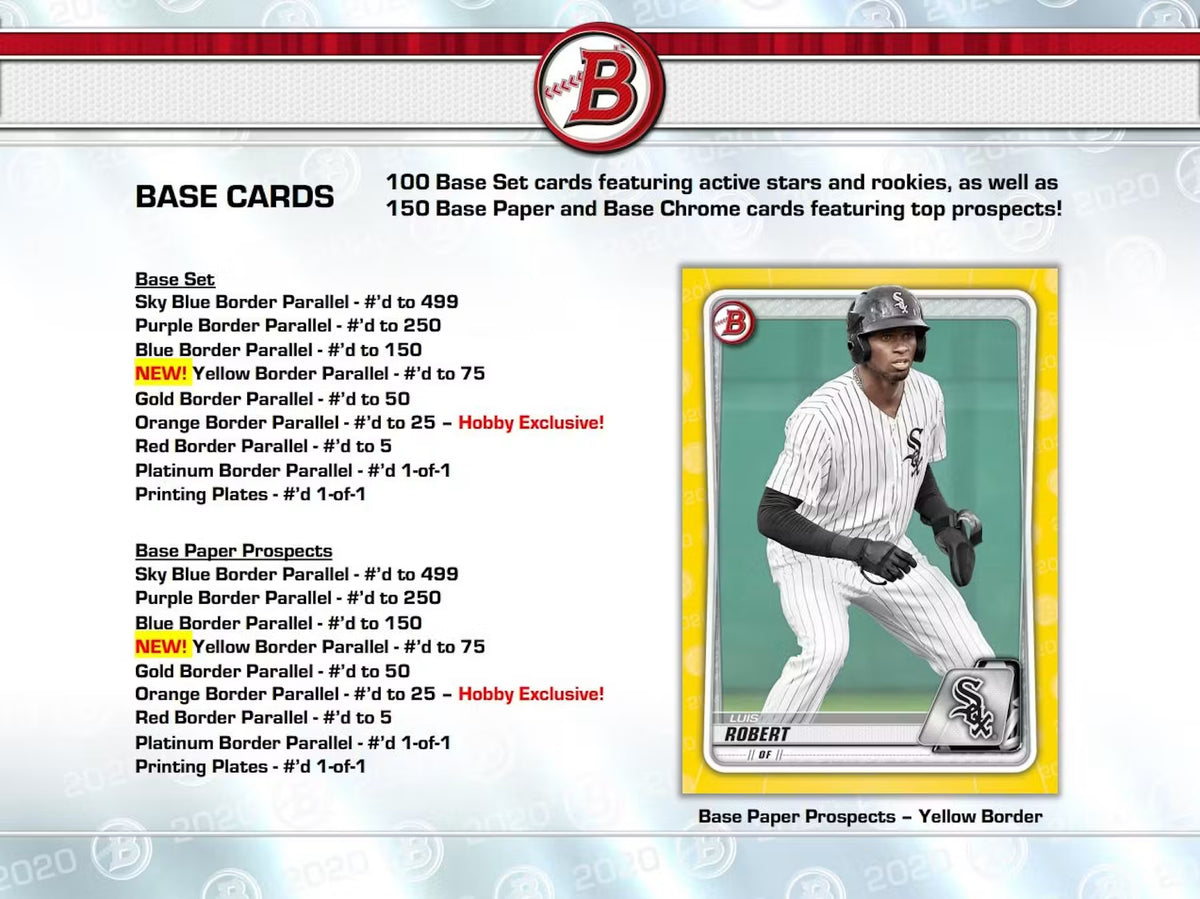 2020 Bowman Baseball Hobby Box