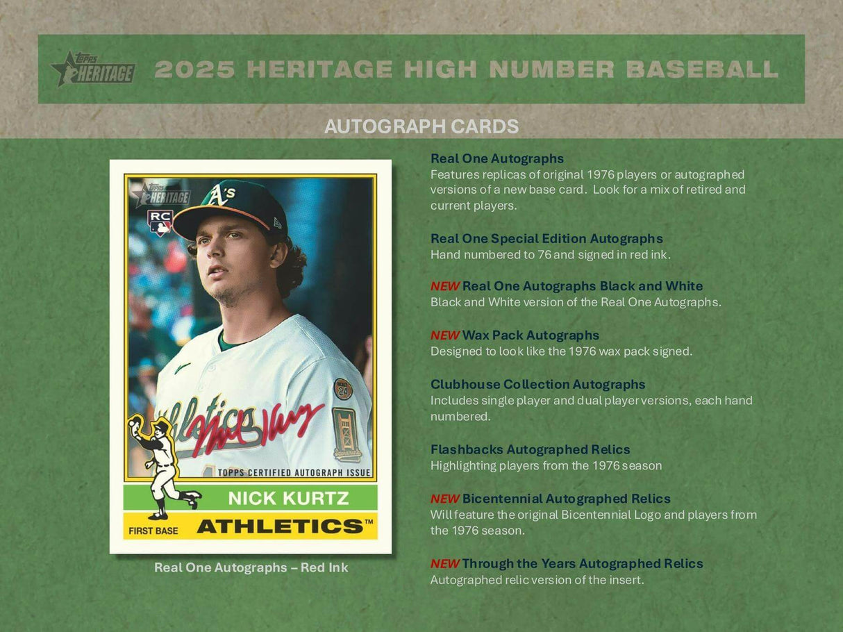 2025 Topps Heritage High Number Baseball Hobby Box