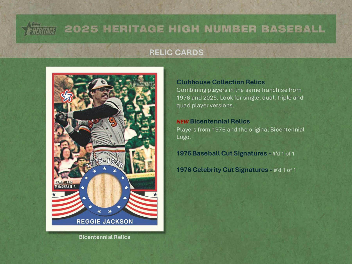 2025 Topps Heritage High Number Baseball Hobby Box