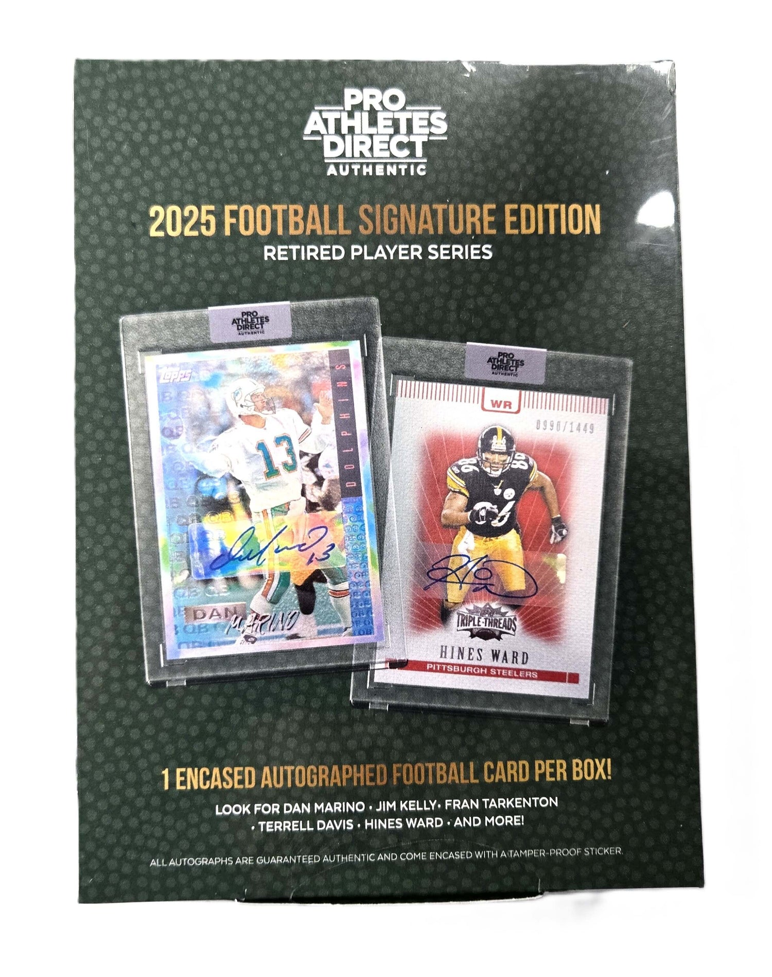 2025 Pro Athletes Direct Authentic Retired Signature Edition Football Hobby Box