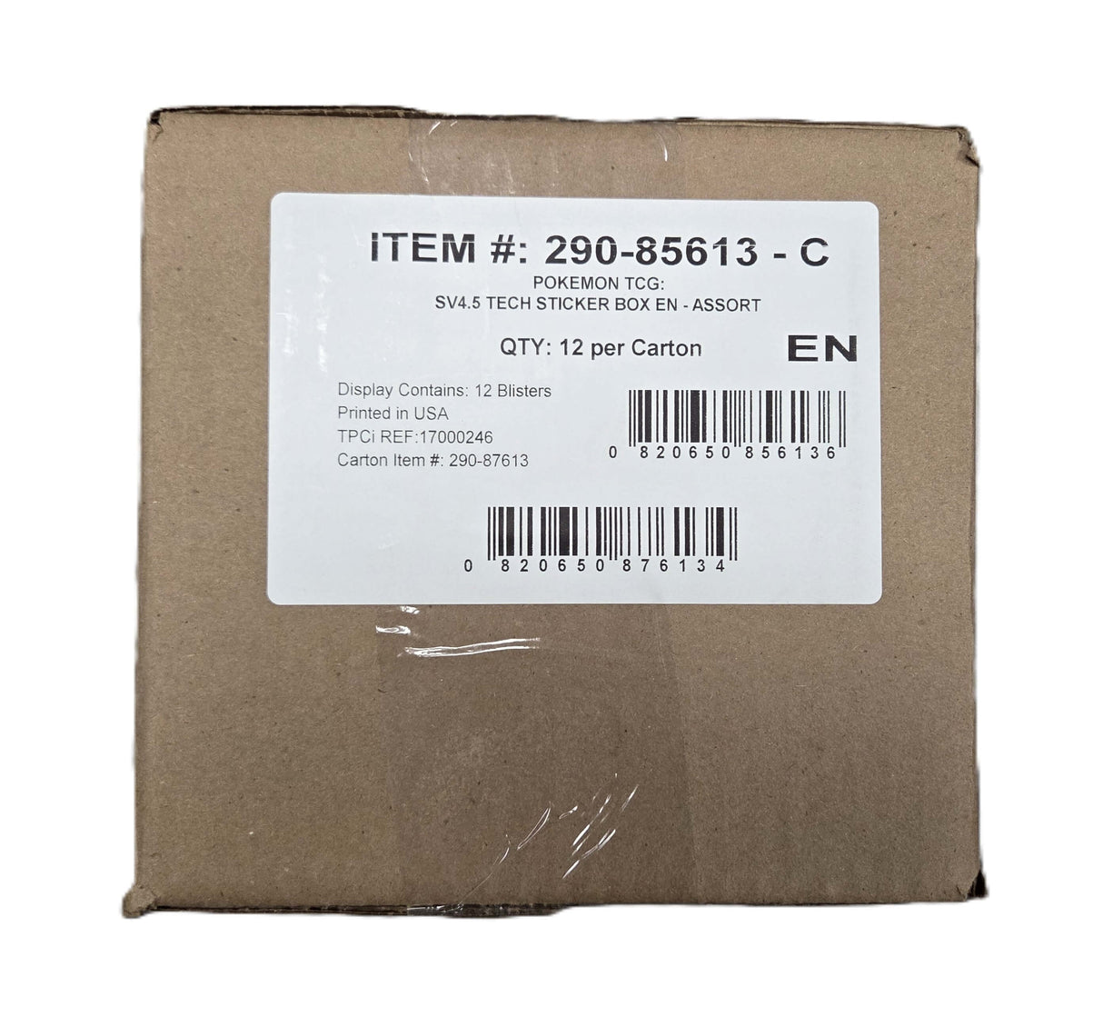 Pokemon TCG: Scarlet & Violet (SV4.5) Paldean Fates Tech Sticker Collection Display 12-Blister Case