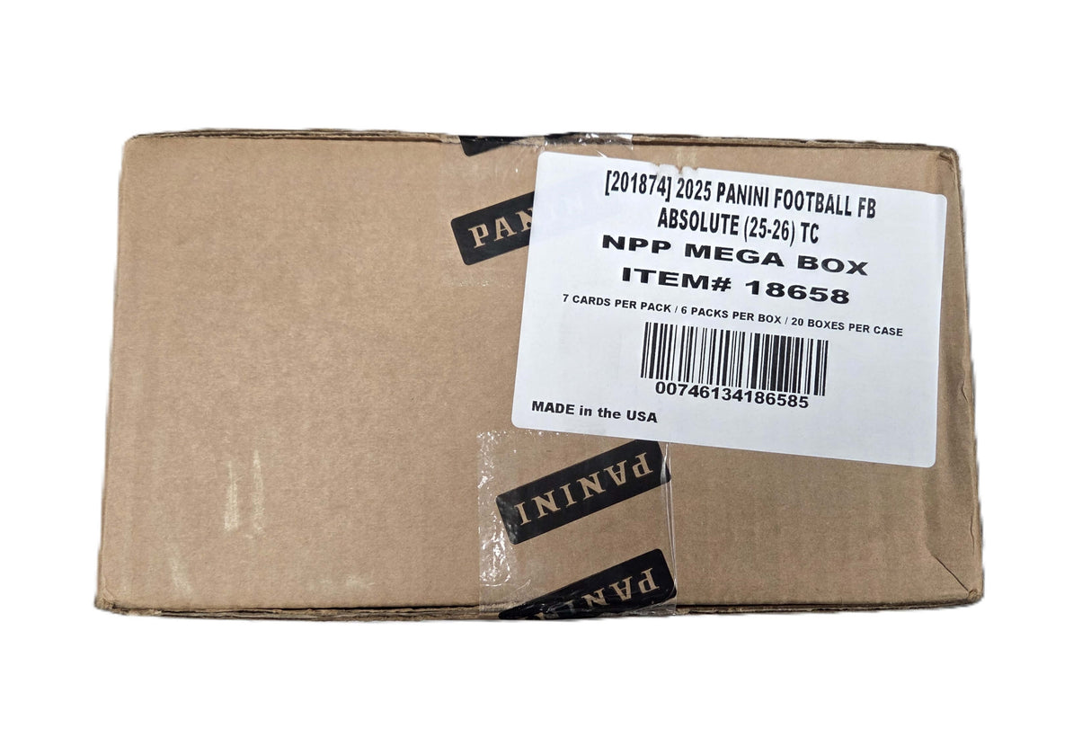 2025 Panini Absolute Football Mega 20-Box Case (Black Parallels)