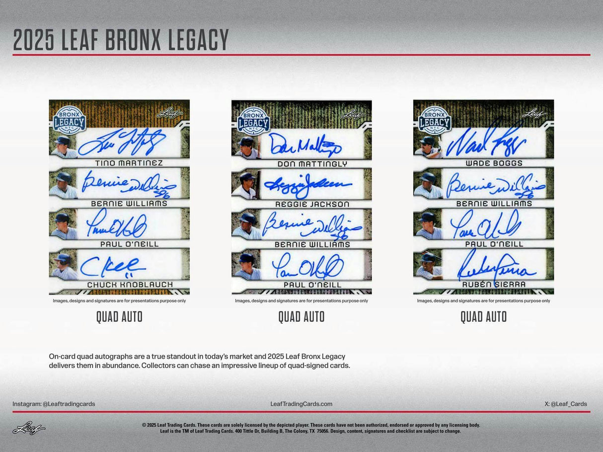 2025 Leaf Bronx Legacy Baseball Hobby Box