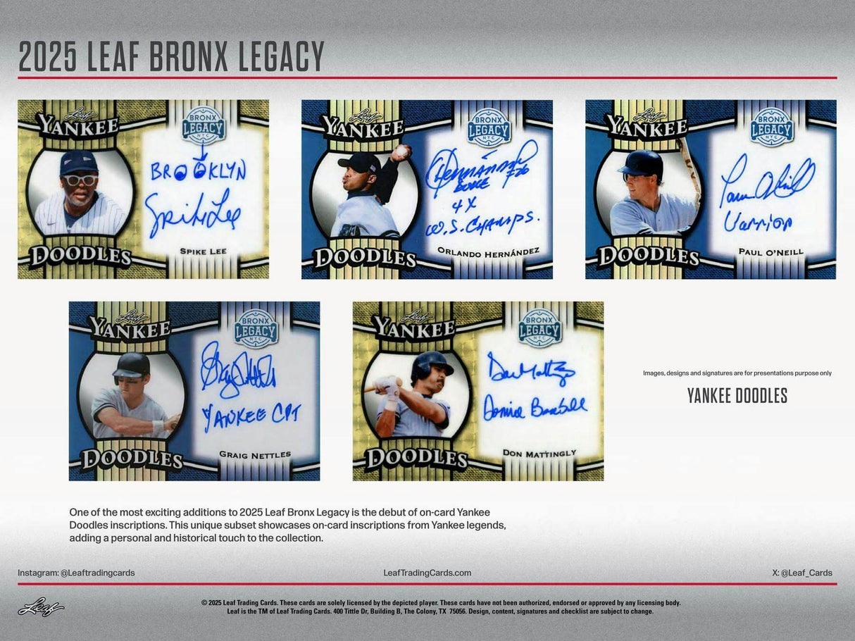 2025 Leaf Bronx Legacy Baseball Hobby Box