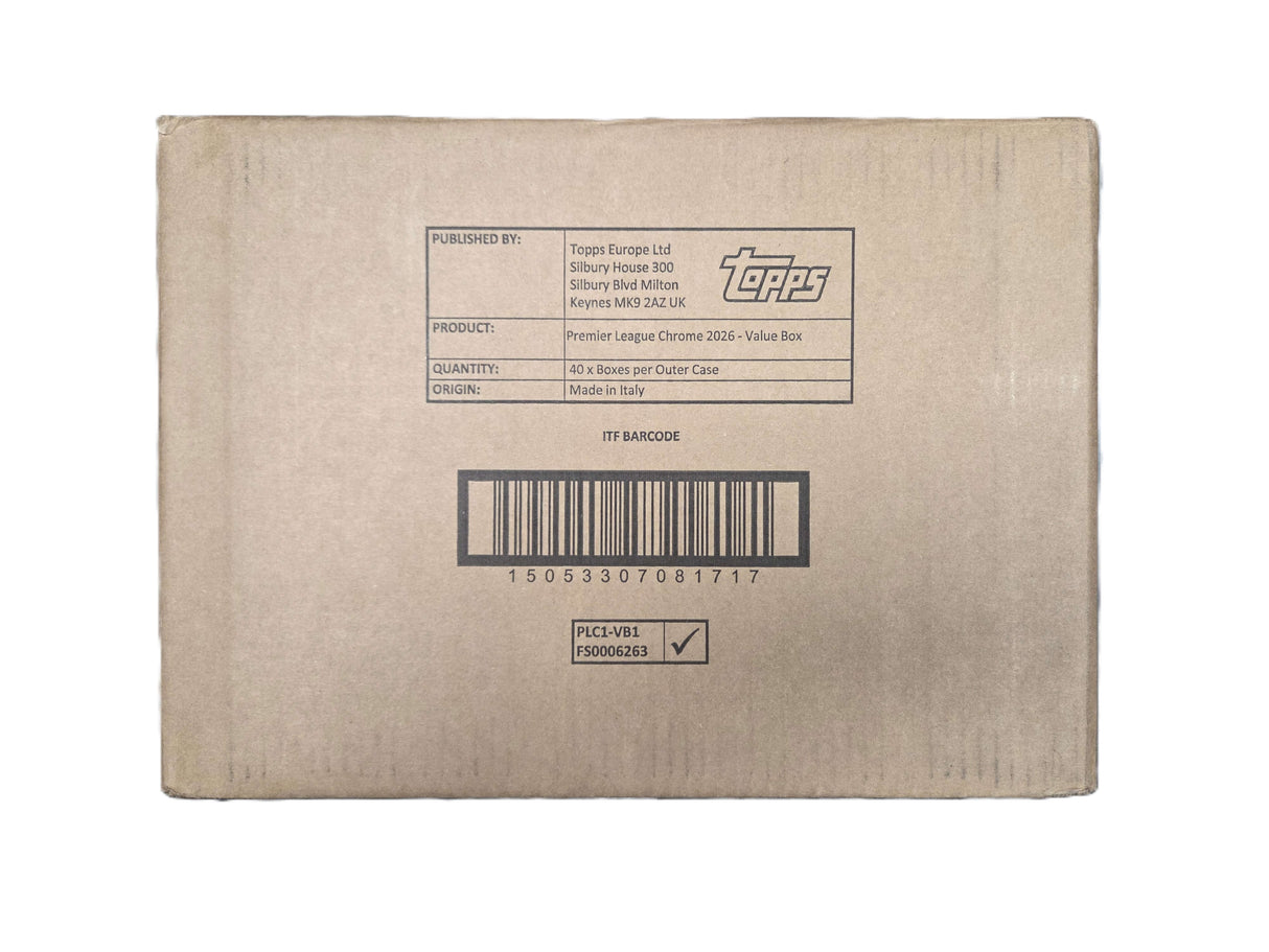 2025/26 Topps Premier League Chrome Value Blaster Box Case