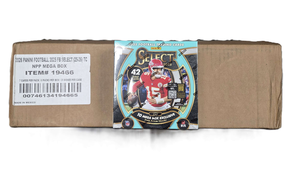 2025 Panini Select Football Mega 20-Box Case (Pink Prizm Shock Parallels!)