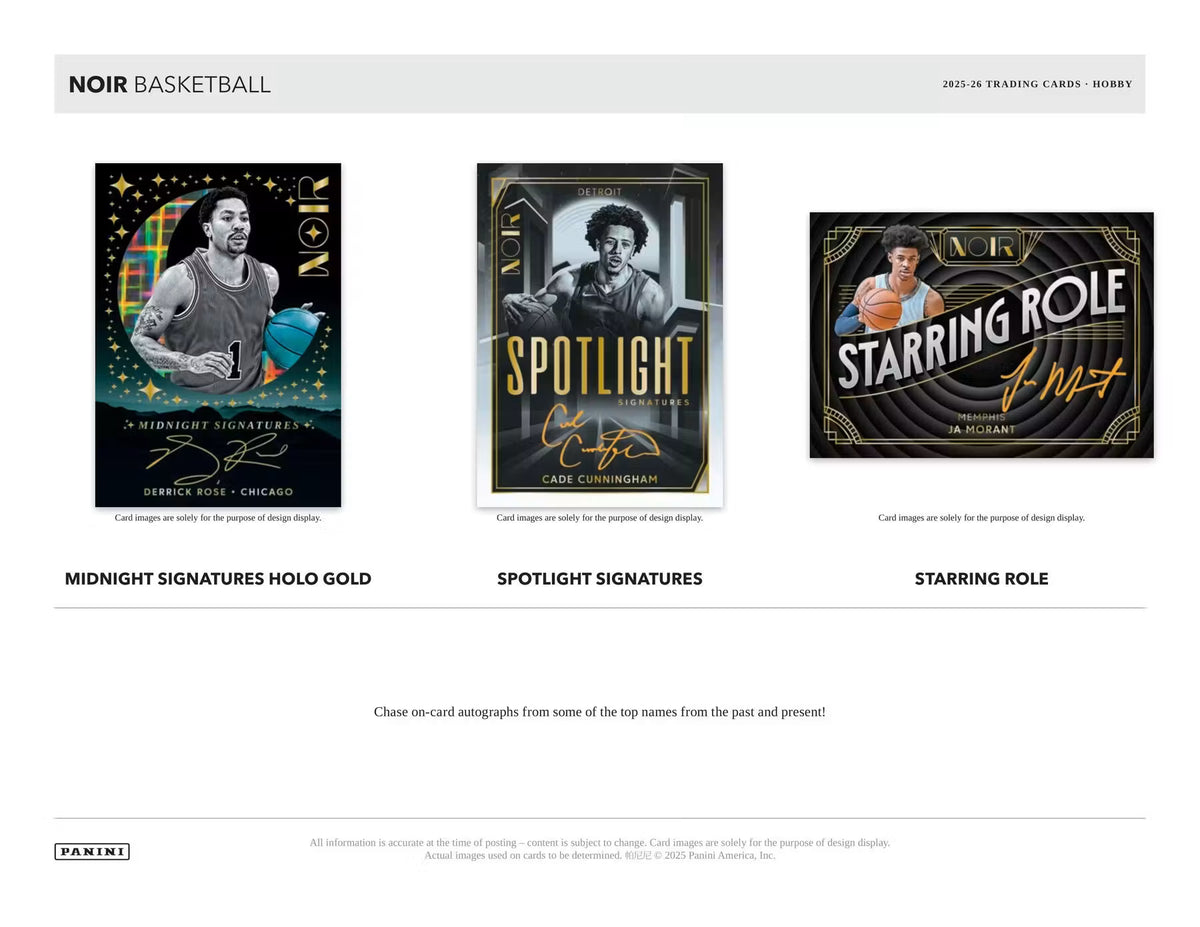 2025/26 Panini Noir Basketball Hobby Box