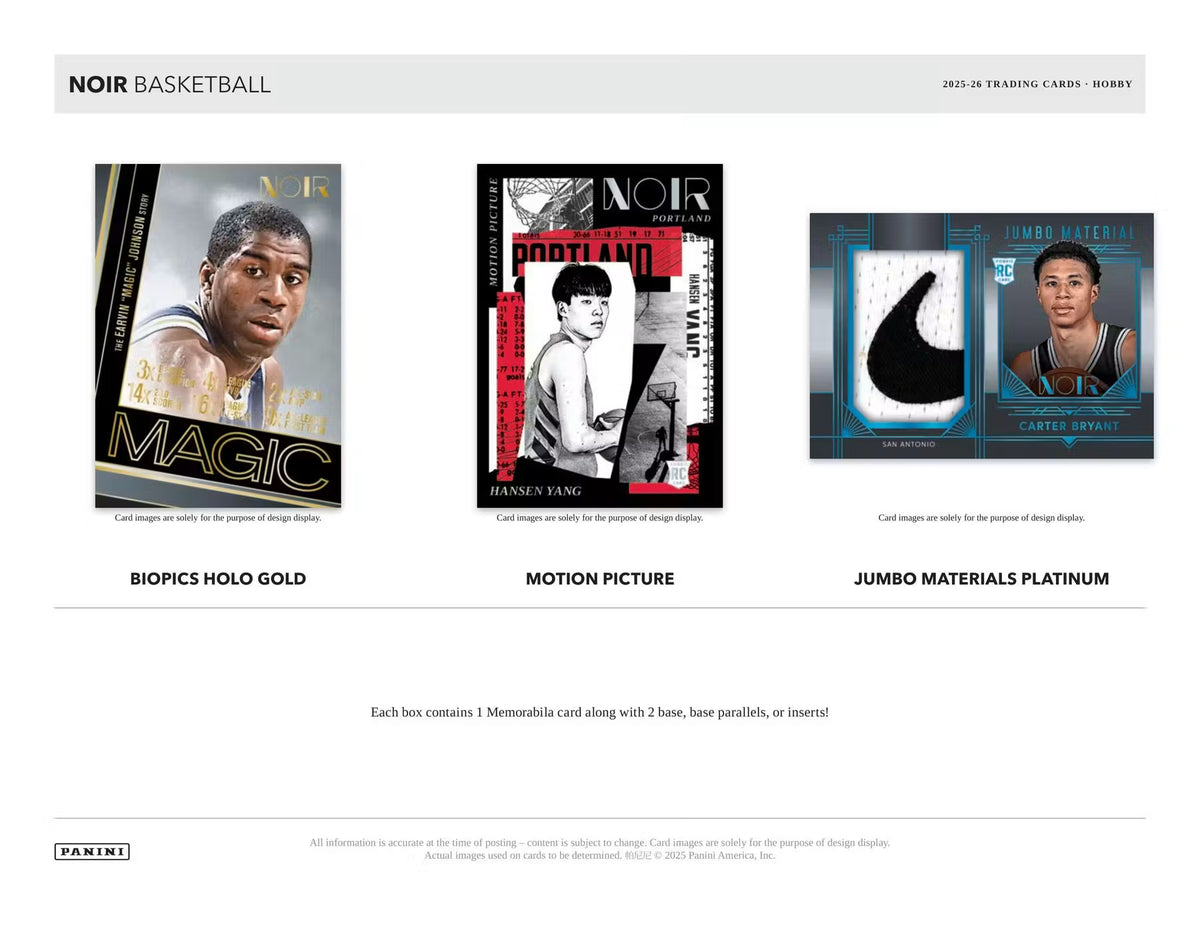 2025/26 Panini Noir Basketball Hobby Box