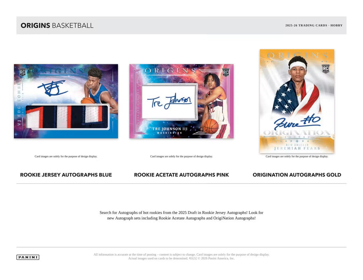 2025/26 Panini Origins Basketball Hobby Box
