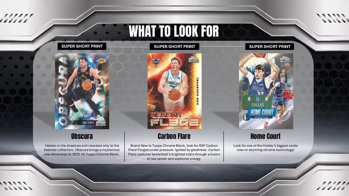 2025/26 Topps Chrome Black Basketball Hobby Box