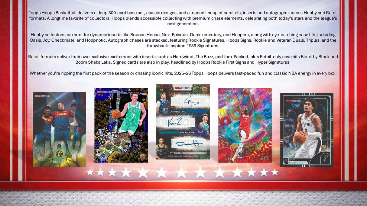 2025/26 Topps Hoops Basketball Blaster Box