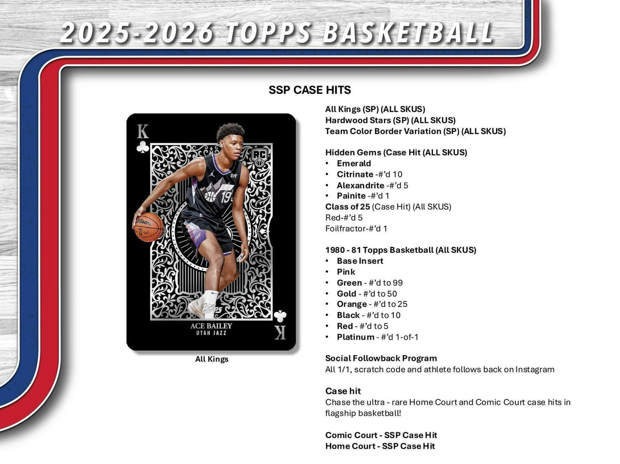 2025/26 Topps Basketball Hobby Box