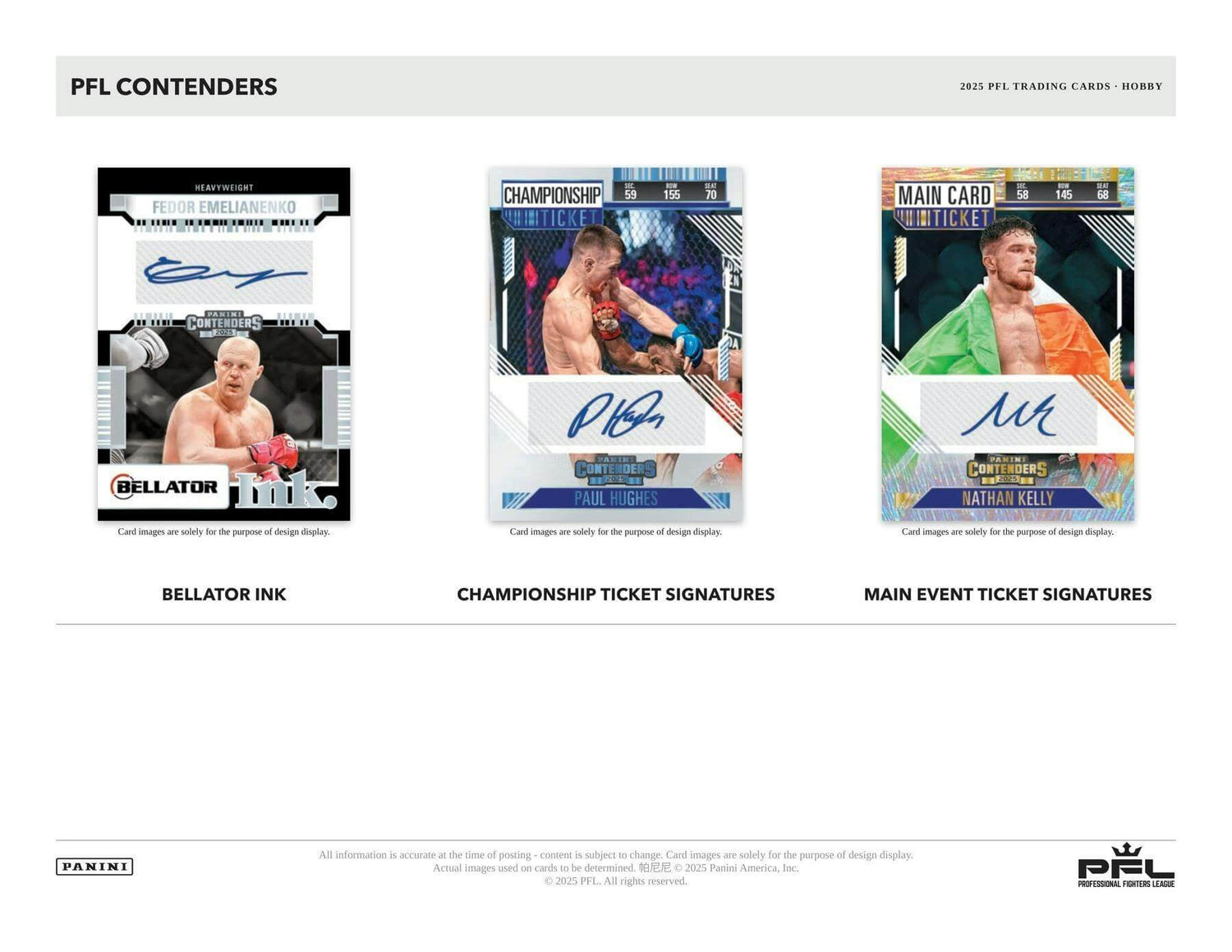 2025 Panini Contenders Professional Fighters League PFL Hobby Box