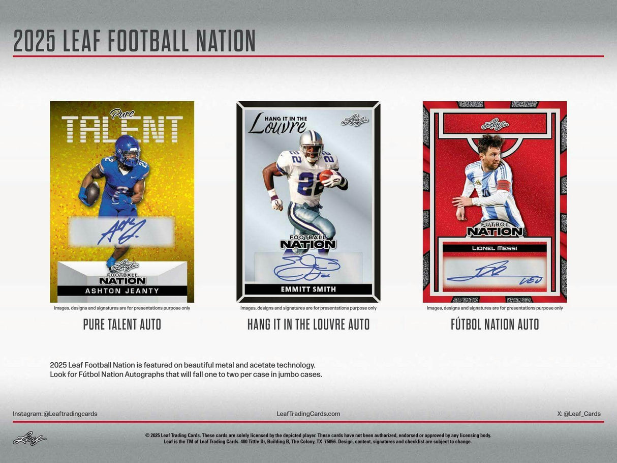 2025 Leaf Football Nation Hobby Box