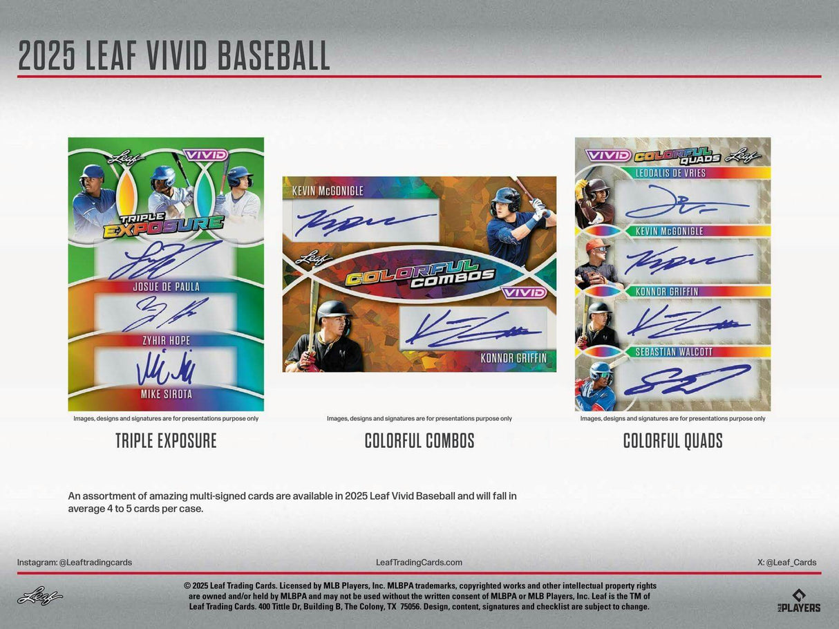 2025 Leaf Vivid Baseball Hobby Box