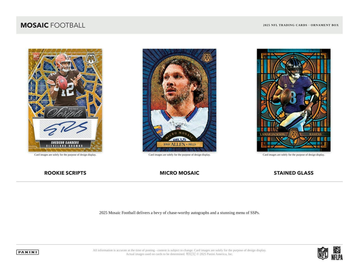 2025 Panini Mosaic Football Ornament Box