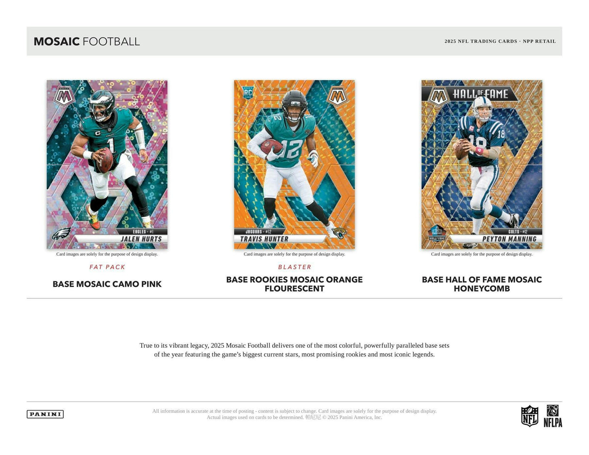 2025 Panini Mosaic Football Jumbo Value 12-Pack Box