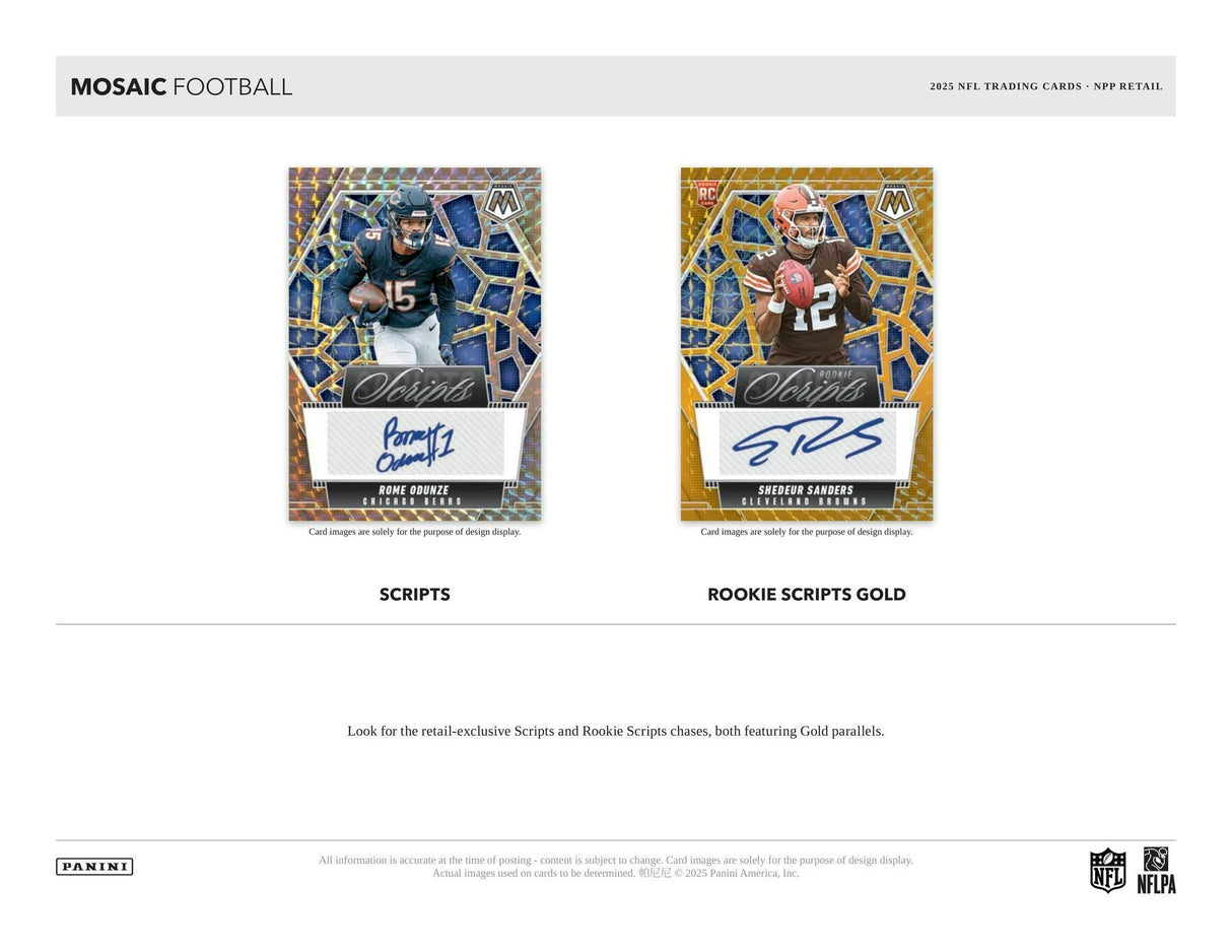 2025 Panini Mosaic Football Jumbo Value 12-Pack Box
