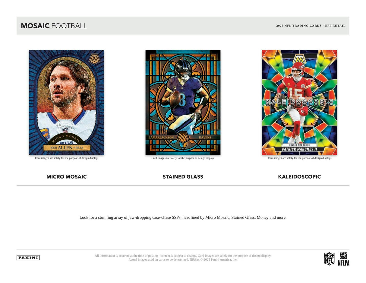 2025 Panini Mosaic Football Jumbo Value 12-Pack Box