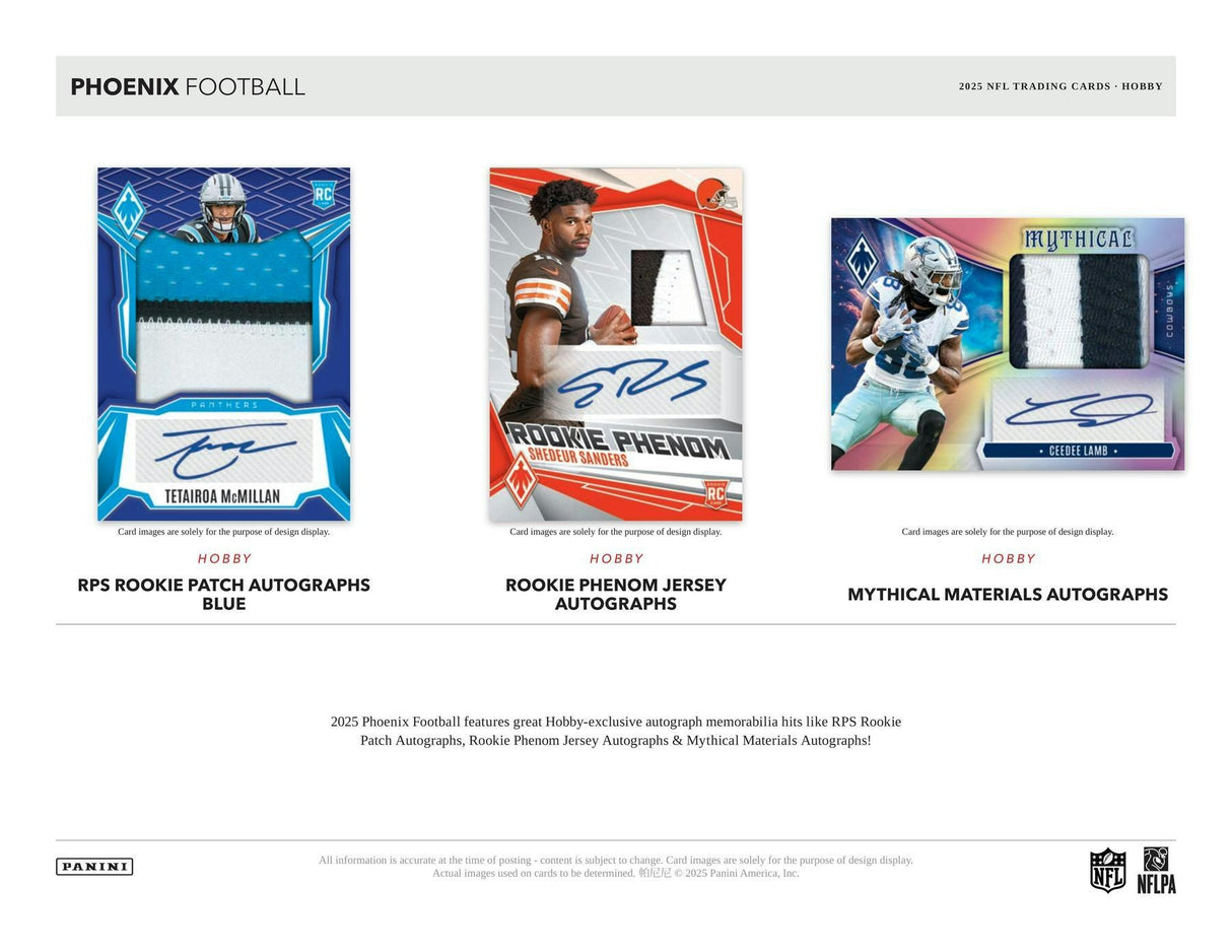 2025 Panini Phoenix Football Hobby Box