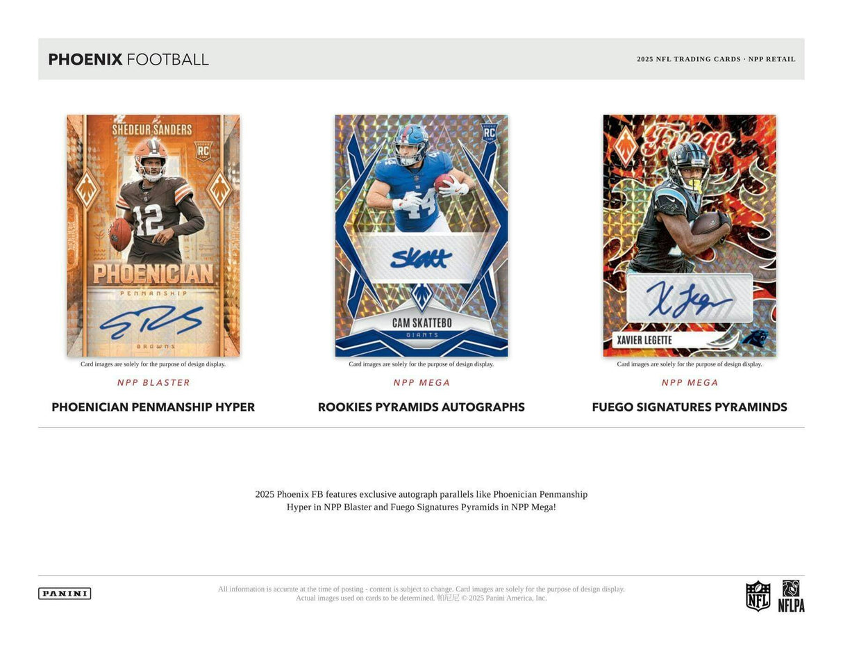 2025 Panini Phoenix Football 6-Pack Blaster 20-Box Case