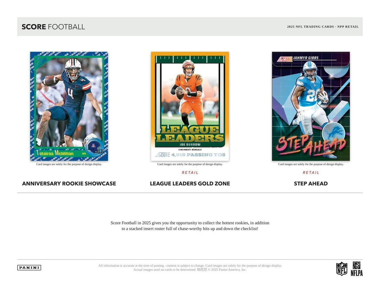 2025 Panini Score Football 6-Pack Blaster Box