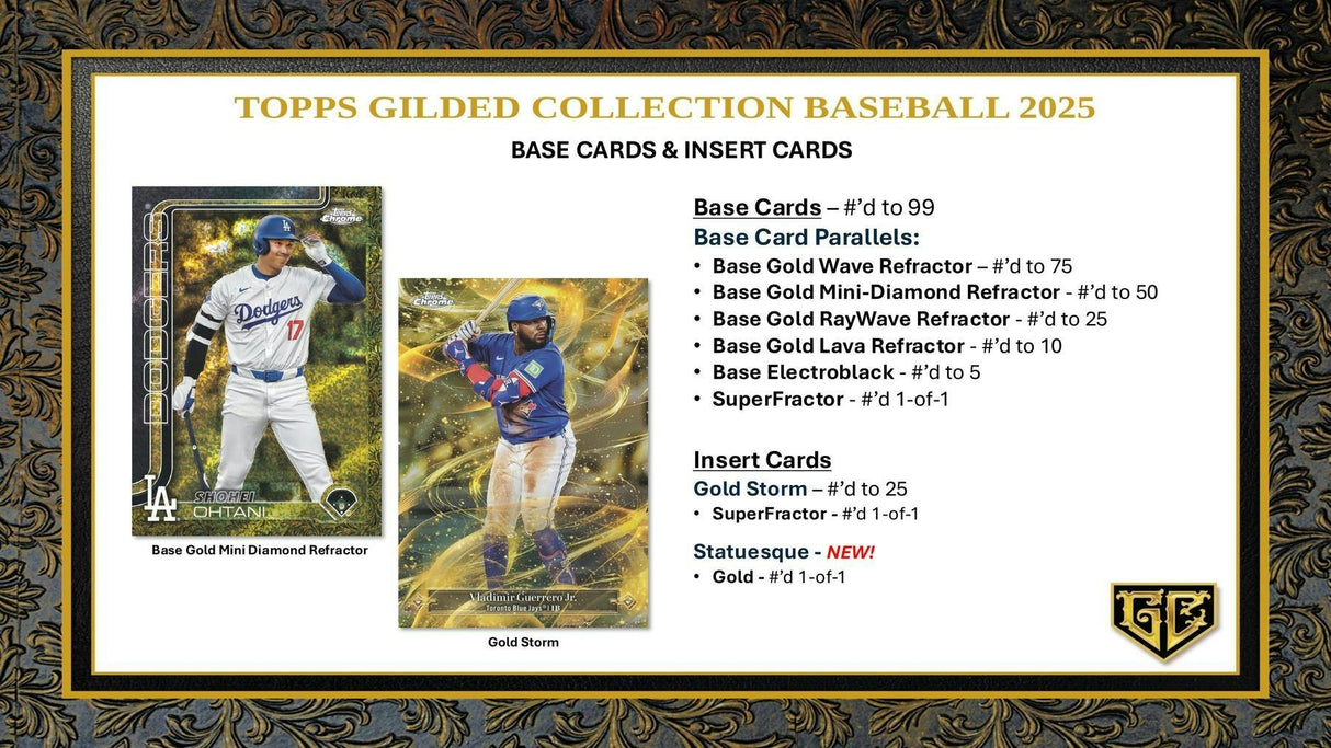 2025 Topps Gilded Collection Baseball Hobby Box