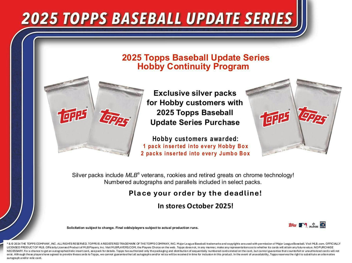 2025 Topps Update Series Baseball Hobby Pack