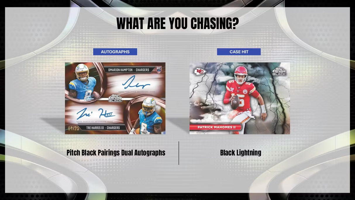 2025 Topps Chrome Black Football Hobby 12-Box Case