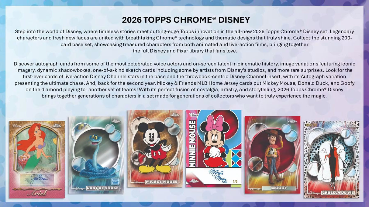 2026 Topps Disney Chrome Hobby Pack