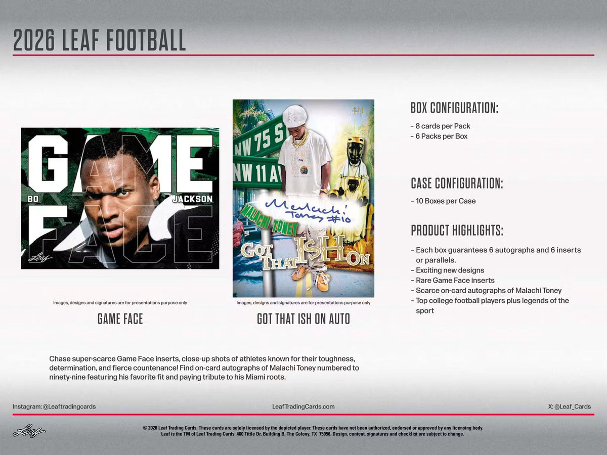 2026 Leaf Football Hobby Box