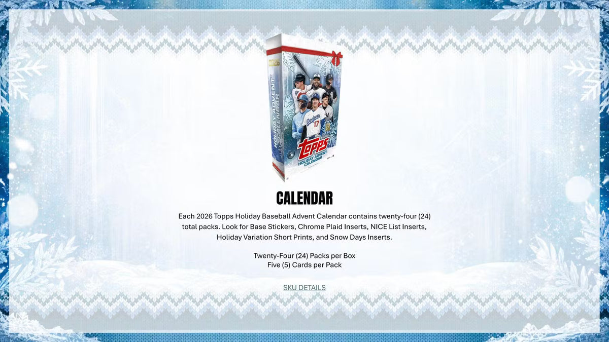 2026 Topps Holiday Baseball - Advent Calendar