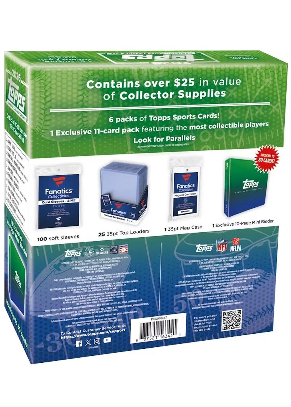 2026 Topps NFL x MLB Official Collector Kit Box