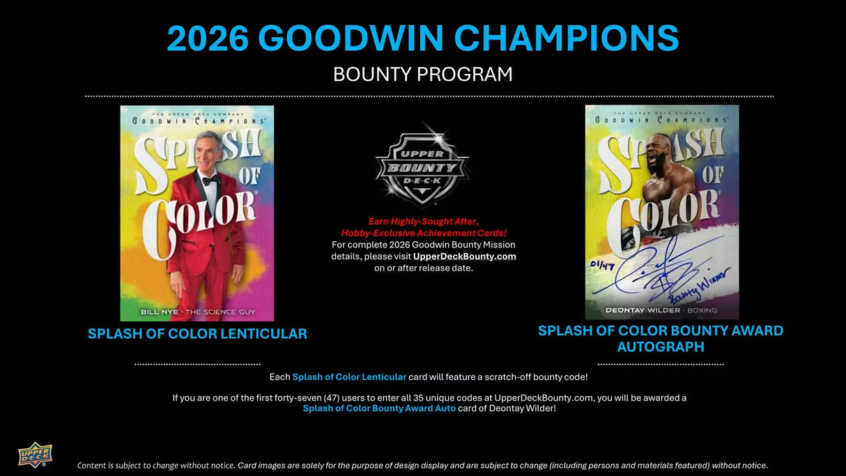 2026 Upper Deck Goodwin Champions Blaster Box