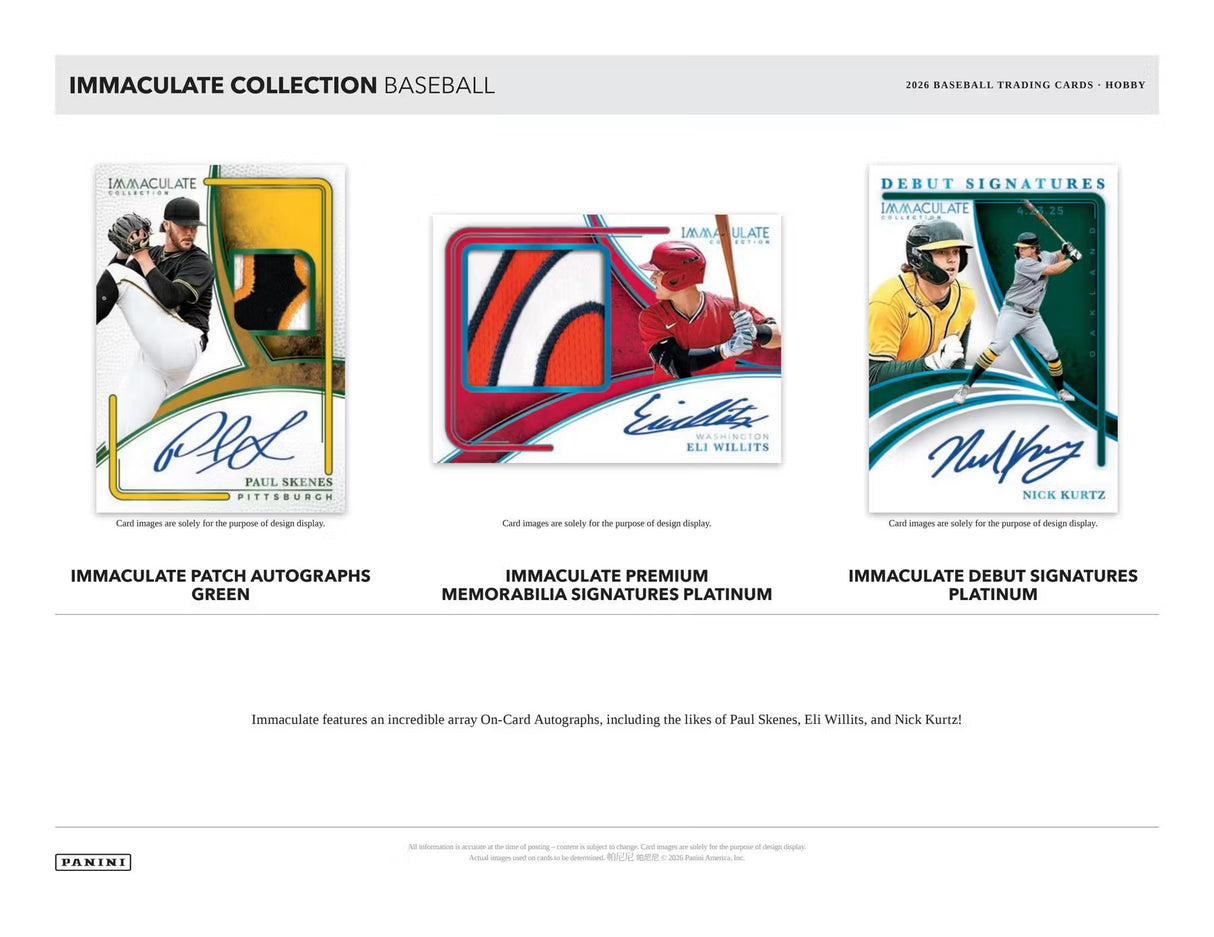 2026 Panini Immaculate Baseball Hobby Box