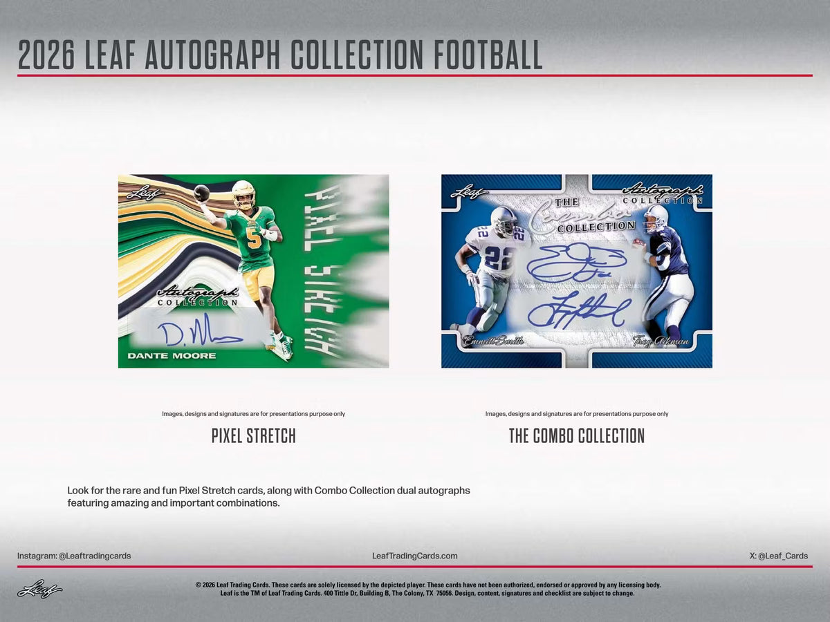 2026 Leaf Autograph Collection Football Hobby Box