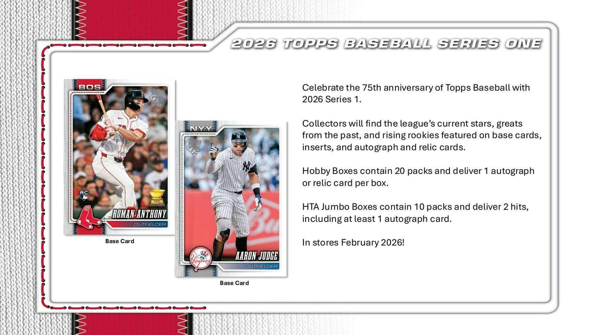 2026 Topps Series 1 Baseball Hobby Pack