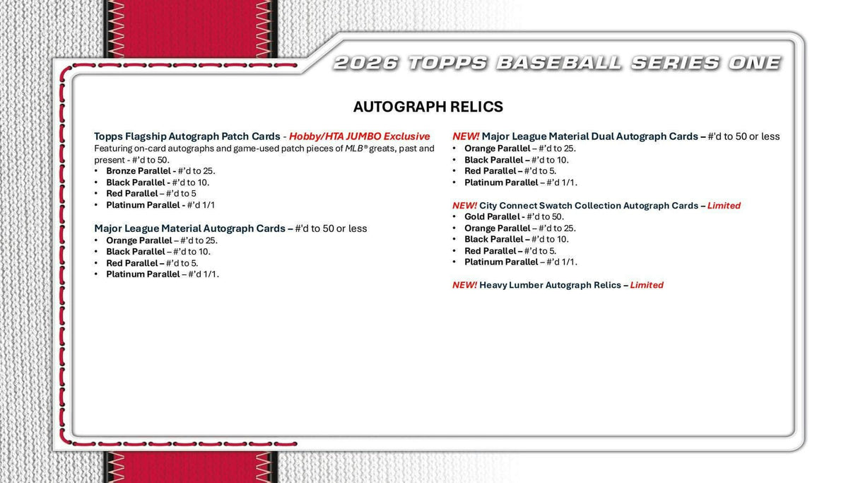 2026 Topps Series 1 Baseball Hobby Pack