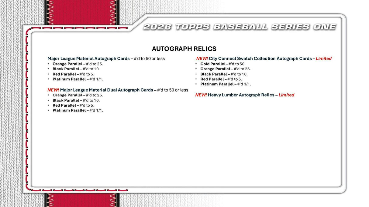 2026 Topps Series 1 Baseball 6-Pack Blaster 40-Box Case