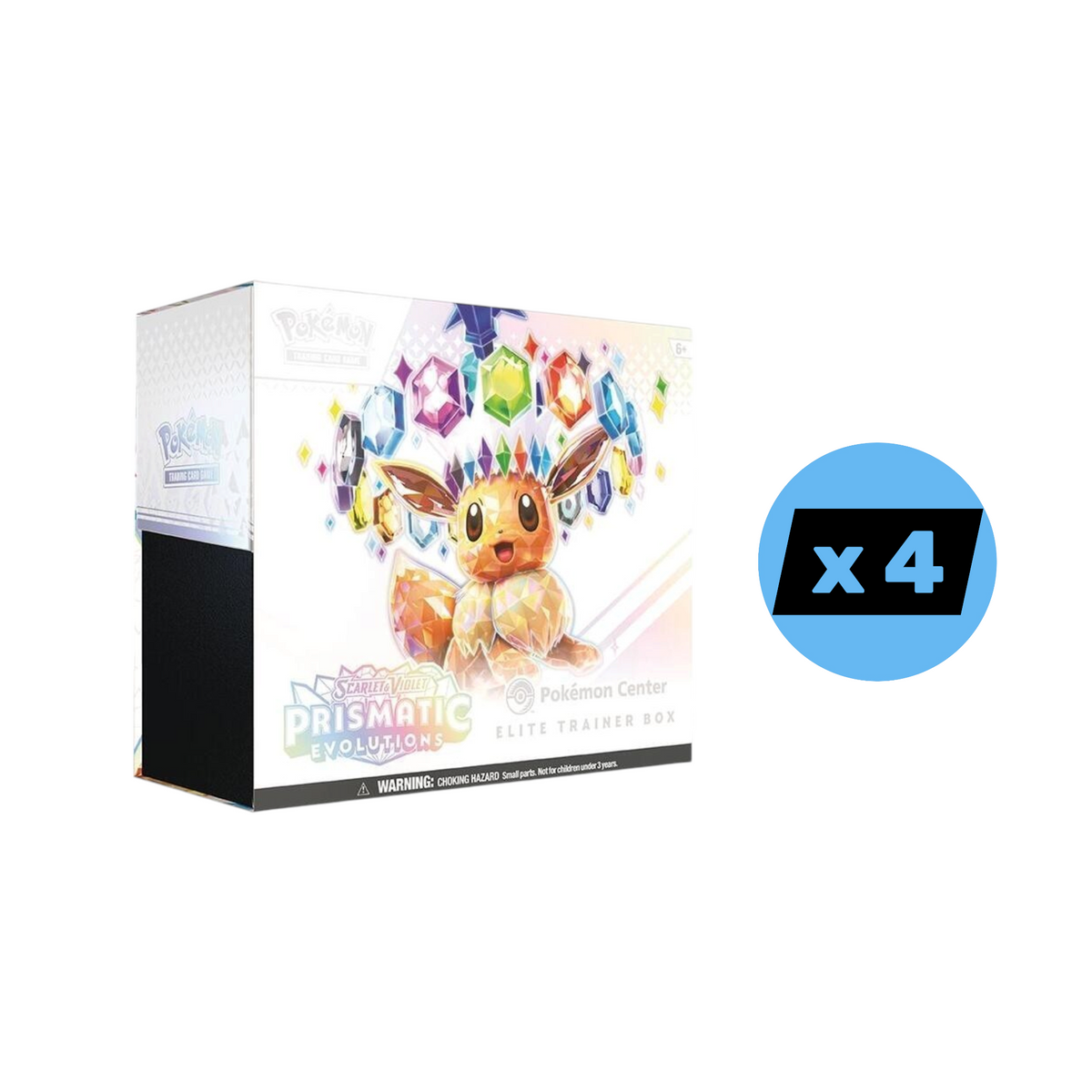 Pokemon TCG: Prismatic Evolutions Pokemon Center Elite Trainer Box (Exclusive) 4-Box Case