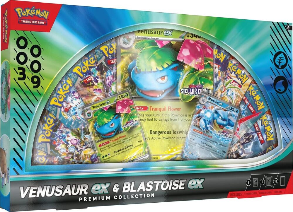 Pokemon TCG: Venusaur ex & Blastoise ex Premium Collection