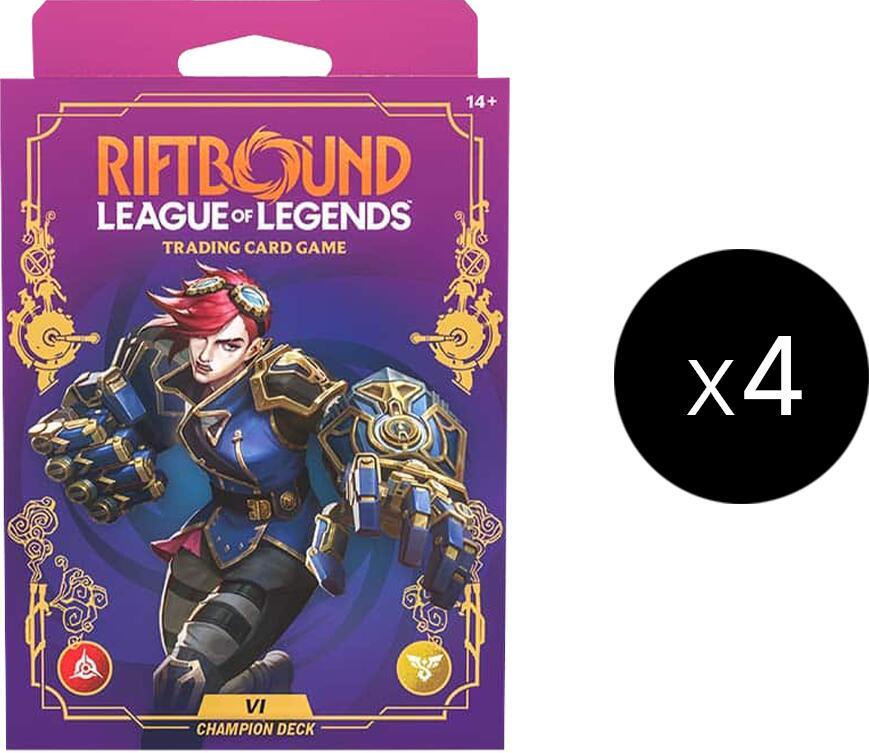 Riftbound League Of Legends: Champion 4-Deck Display (Vi) Unleashed
