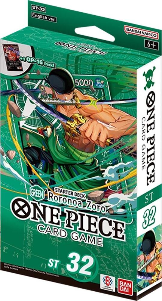 One Piece TCG: GREEN Roronoa Zoro (ST-32) Starter Deck 32