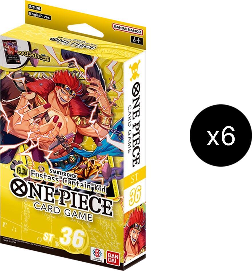 One Piece TCG: Starter Deck 36 (ST-36) YELLOW Eustass”Captain”Kid Display