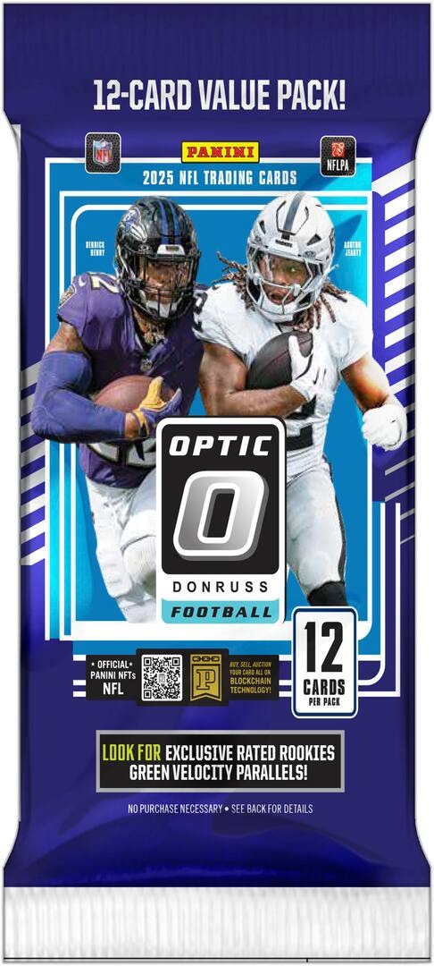 2025 Panini Donruss Optic Football Jumbo Value Fat Pack (Green Velocity)